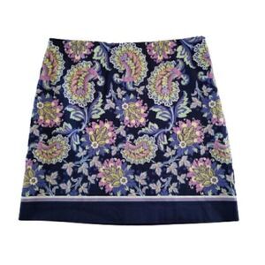 Talbots Preppy Floral Paisley Printed Skirt